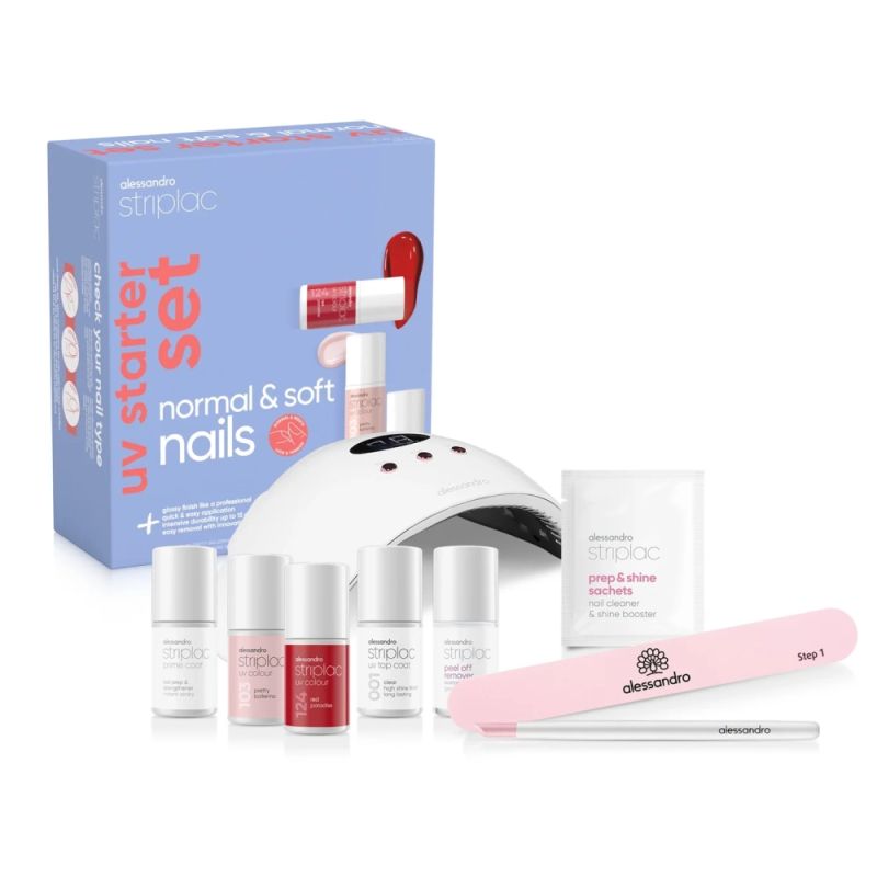 Стартовий набір 2 кольори Alessandro Striplac UV Starter Set Normal & Soft Nails — 2 Colours