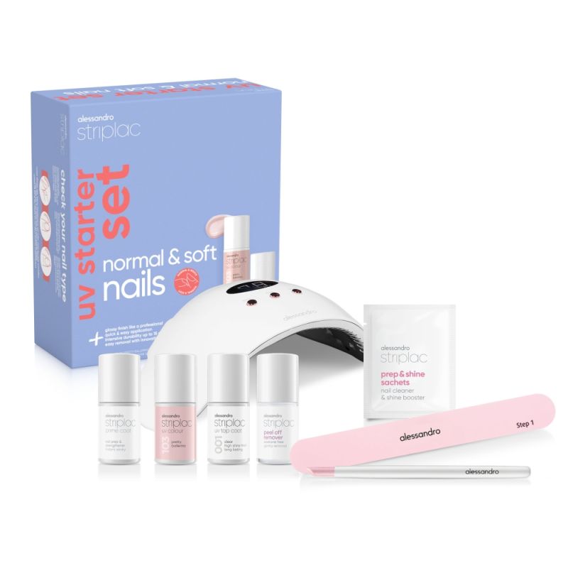 Стартовий набір 1 колір Alessandro Striplac UV Starter Set Normal & Soft Nails — 1 Colour