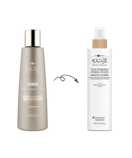 Флюїд для укладання прямого і кучерявого волосся Hair Company Inimitable Style Straight & Curly Fluid / Creative Inspiration Hypershape Texturizing Fixing Fluid