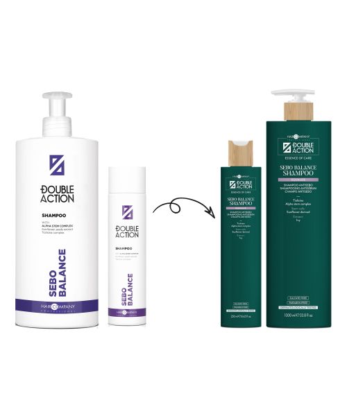 Шампунь регулюючий роботу сальних залоз Hair Company Double Action Equalize Sebo Balance Shampoo Шампунь регулюючий роботу сальних залоз Hair Company Double Action Equalize Sebo Balance Shampoo