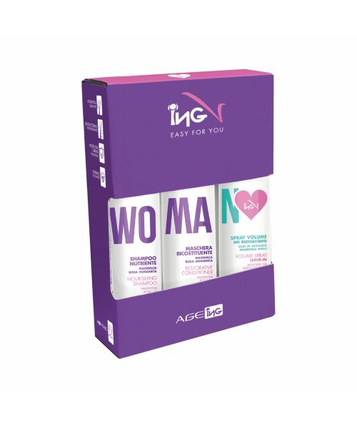 Подарунковий набір для розкішного волосся у будь-якому віці ING AgeIng Set 60+