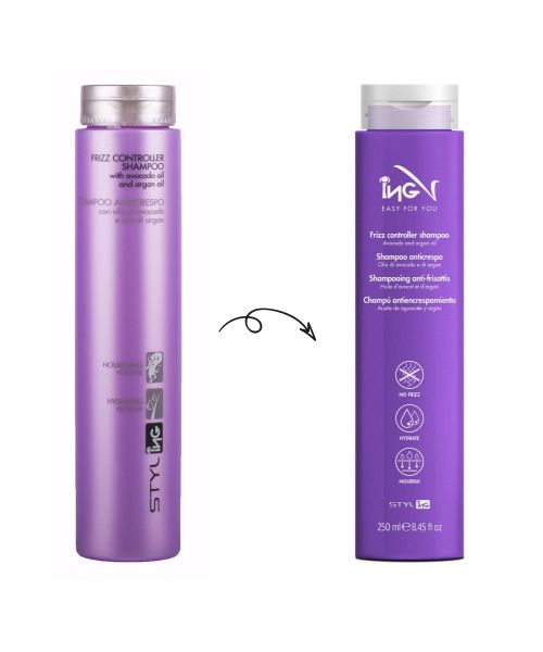 Шампунь для неслухняного волосся ING Styling Frizz Controller Shampoo