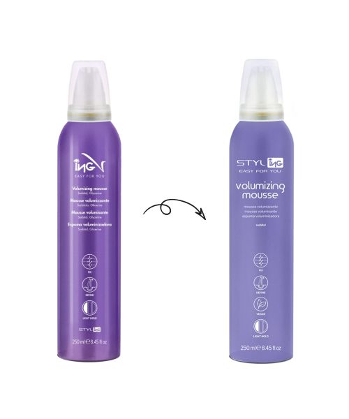 Моделирующий мусс с сахарным волокном легкой фиксации ING Styling Volumizing Mousse*