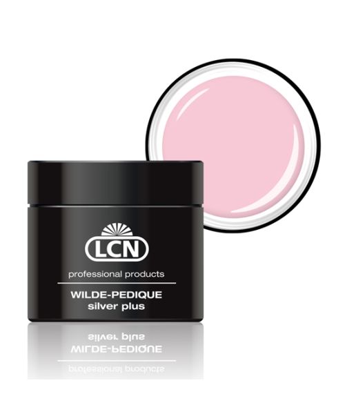 Гель для протезування та відновлення нігтьової пластини на ногах зі сріблом LCN WILDE-PEDIQUE Silver Plus, 10 ml