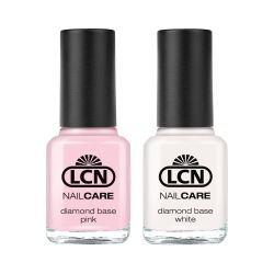 Спеціальний лак з діамантовою крихтою для зміцнення нігтів рожевий LCN Diamond Base Nail Care Pink