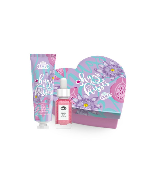LCN Hugs & Kisses Set - Подарочный набор: крем для рук и скраб для кутикулы