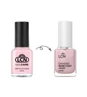 Спеціальний лак з діамантовою крихтою для зміцнення нігтів рожевий LCN Diamond Base Nail Care Pink