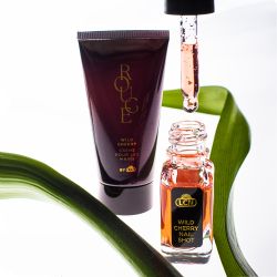 Подарунковий набір з ароматом дикої вишні: крем для рук, шот для нігтів LCN Rouge Set 2