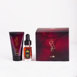 Подарунковий набір з ароматом дикої вишні: крем для рук, шот для нігтів LCN Rouge Set 2