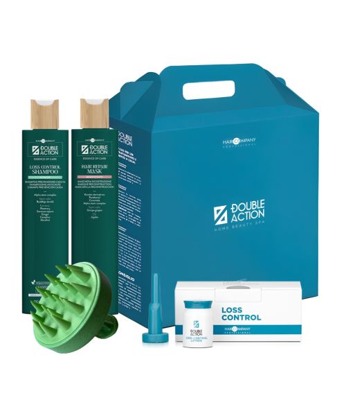Трихологический набор против выпадения для укрепления волос Hair Company Double Action Loss Control Kit