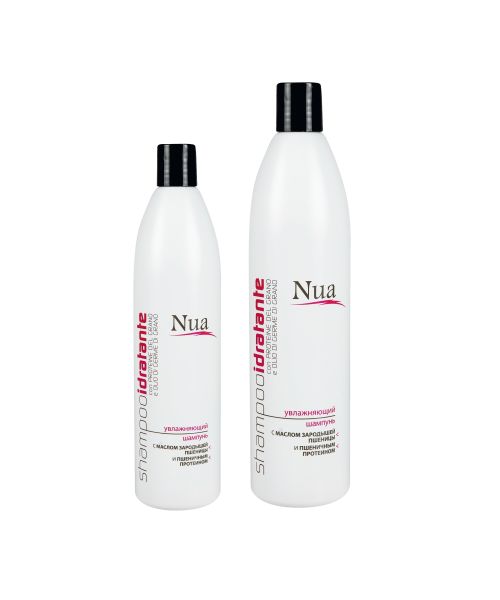 Шампунь зволожуючий з олією зародків пшениці та пшеничним протеїном Nua Idratante Shampoo