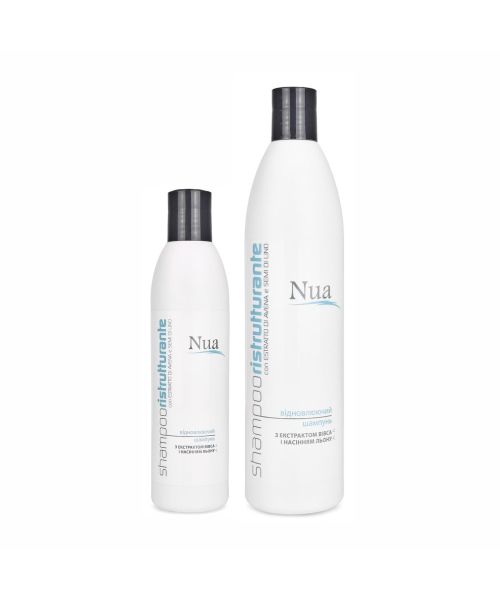 Шампунь відновлюючий з екстрактом вівса насінням льону Nua Ristrutturante Shampoo