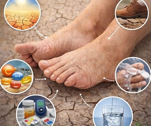 Чому виникає надмірна сухість ніг