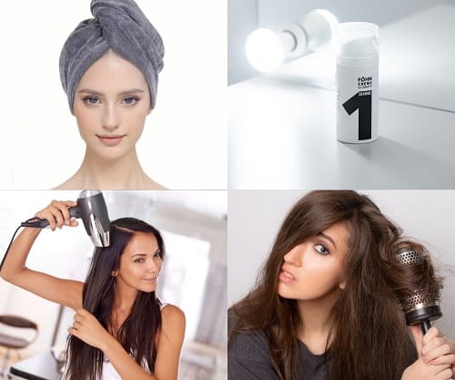 Техника как сушить волосы