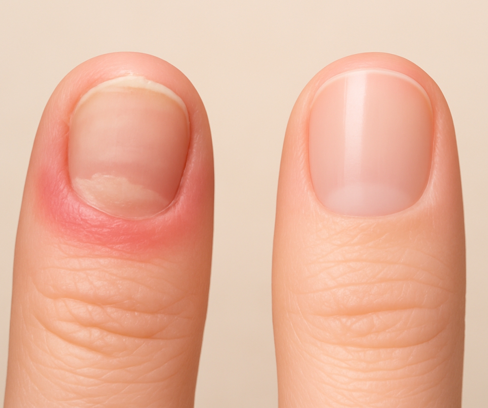 Симптоми алергії на нігтях і шкірі