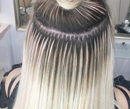 фарбування нарощеного волосся